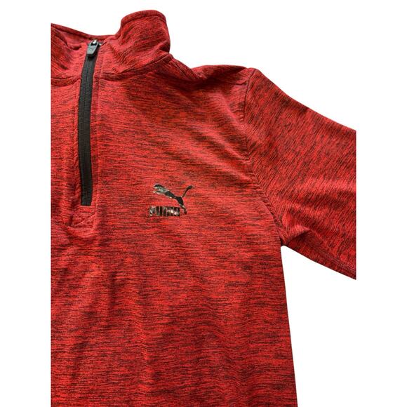 Puma Boys Quarter Zip Long Sleeve Athletic Pullover Size Large 14-16 - Picture 6 of 8
